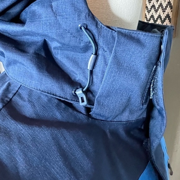 Columbia Omni-Tech Insulated Blue Jacket Zipper Snap Button Closure Size Large - Picture 14 of 16